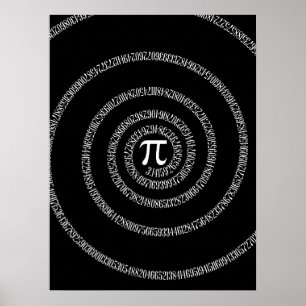 Spirale für PU-Typografie auf Schwarzem Poster