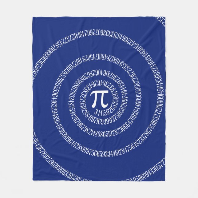 Spirale für PU-Zahlen auf Marine-Blau-Dekor Fleecedecke (Vorderseite)