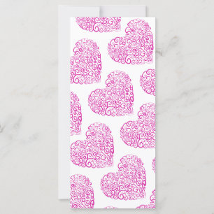 Spirale Handschrift rosa Herz für Valentinstag