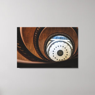 Spirale Holztreppe Abstraktes Poster Leinwanddruck