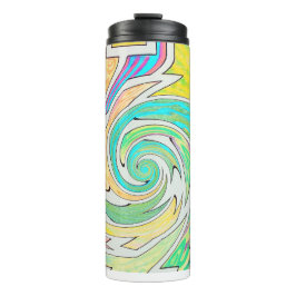 Spirale in einem farbenfrohen Labyrinth gefangen Thermosbecher