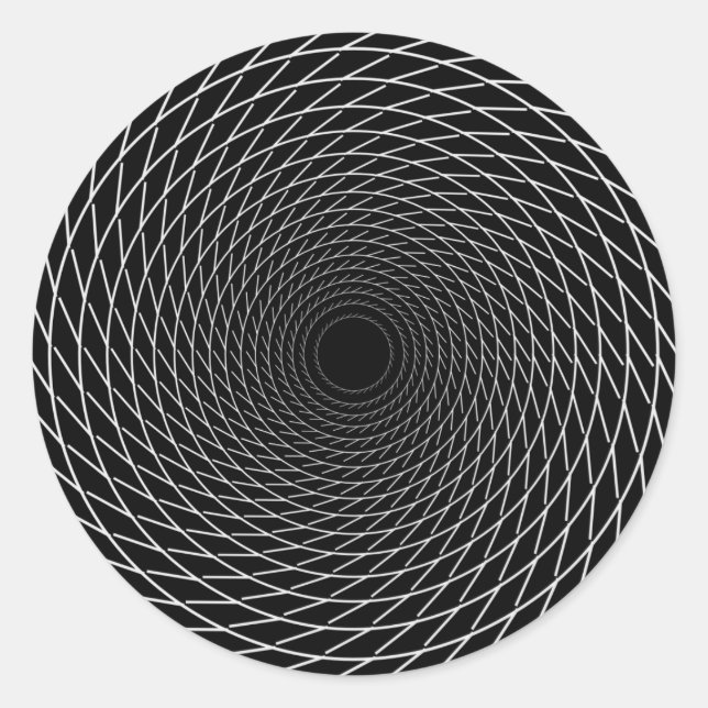 Spirale in Unendlichkeit Runder Aufkleber (Vorderseite)