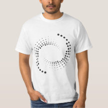 Spirale mit schwarzen Kreisen -