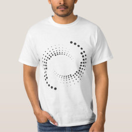Spirale mit schwarzen Kreisen -  T-Shirt