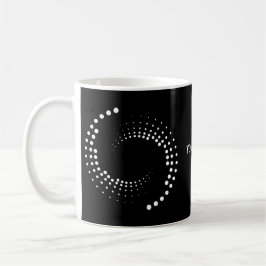 Spirale mit weißen Kreisen -  Kaffeetasse