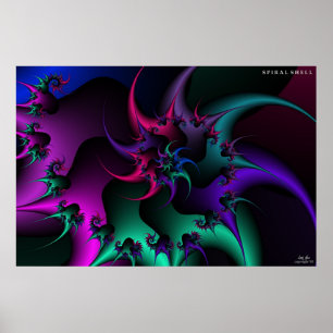 Spirale Muschel Poster