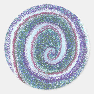 "SPIRALE MUSCHEL" RUNDER AUFKLEBER