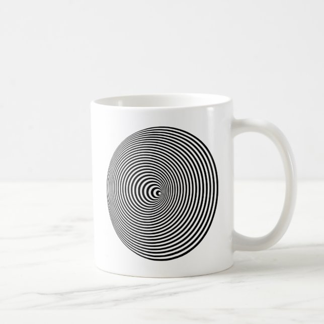 Spirale optische Illusion Kaffeetasse (Rechts)