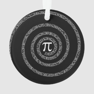Spirale pour chiffres Pi sur noir