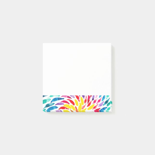 Spirale Regenbogenfarbe abstrakt Post-it Klebezettel (Vorderseite)