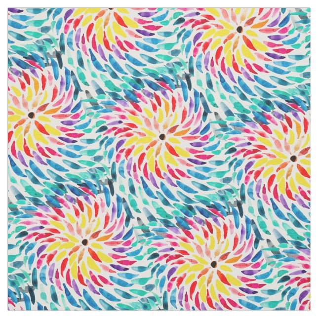 Spirale Regenbogenfarbe abstrakt Stoff (Muster)