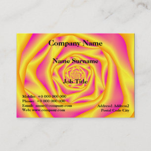 Spirale Rose in Gelb und Rosa Visitenkarte