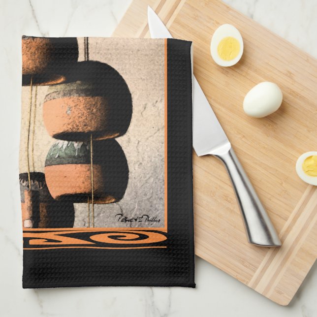 Spirale Windspiele Stillleben Küchentuch (Viertel Falte)