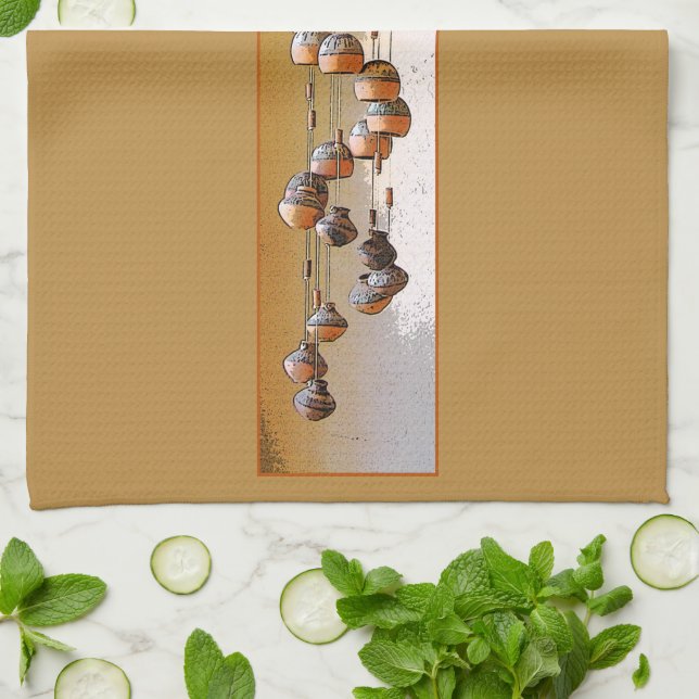 Spirale Windspiele Stillleben Küchentuch (Gefaltet)