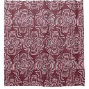 Spiraled Whimsy: Künstliche Vintage Zusammensetzun Duschvorhang