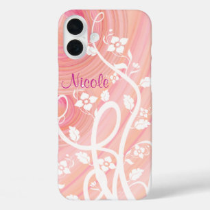 Spiralen aus Pfirsich und Pink, Filigres und Blume title_seo2
