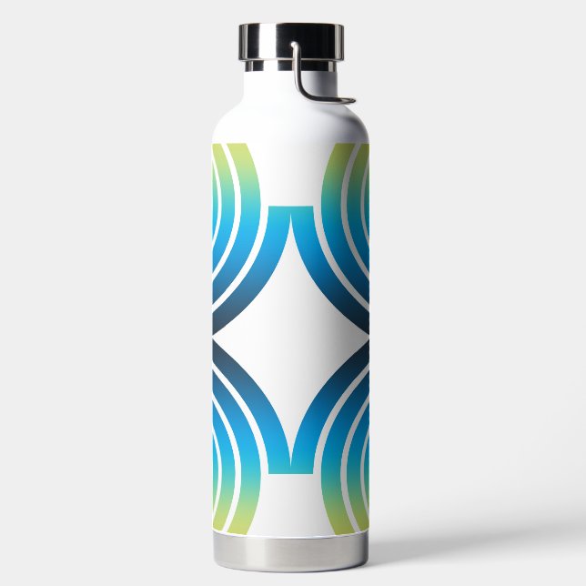SPIRALEN BLAU GRÜN MUSTER TRINKFLASCHE (links)