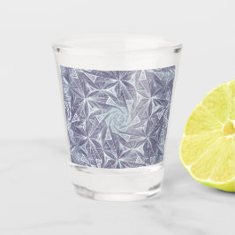 Spiralen von Dreiecken Schnapsglas