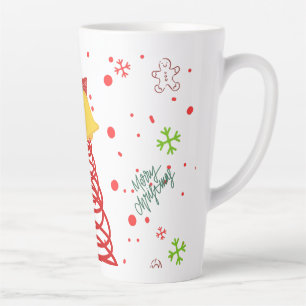 Spiraler Weihnachtsbaum und Glocken Design Milchtasse