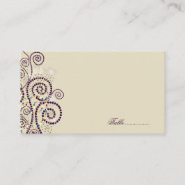 Spirales de Boho pourpre Elégant Mariage Cartes de
