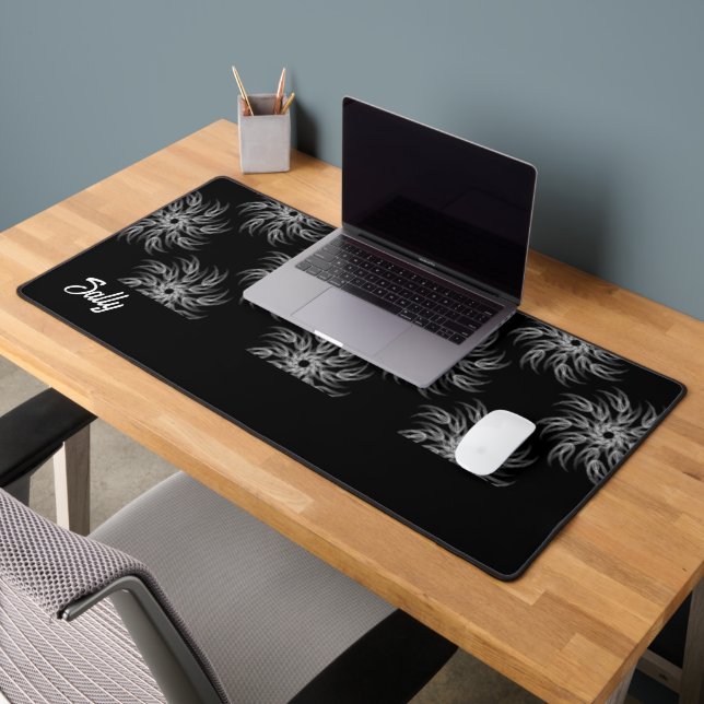 Spirales de nom personnalisé en noir (Bureau 2)