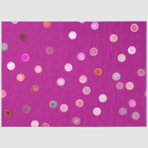 Spirales de points扭曲 en papier de soie rose