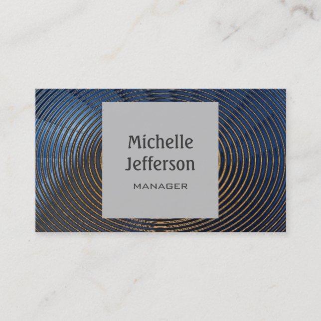 Spirales Motif Grey Carte de visite contemporain (Devant)