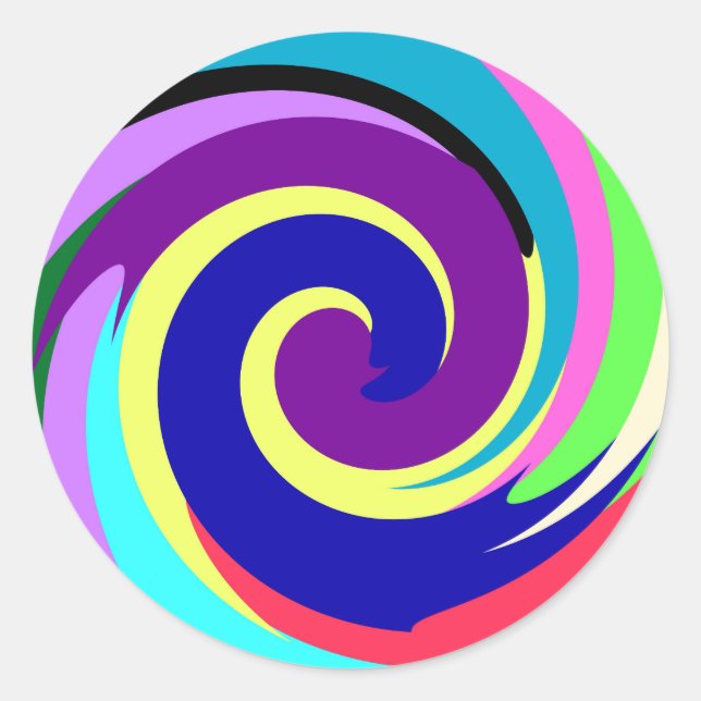 Spiralfarbe Runder Aufkleber (Vorderseite)