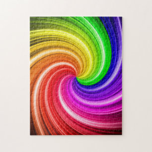 Spiralfarbene Gefärbte Krawatte Rainbow Swirl Kun