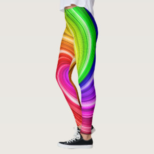 Spiralfarbene Gefärbte Krawatte Rainbow Swirl Kun Leggings