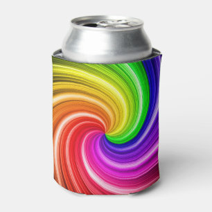 Spiralfarbene Gefärbte Krawatte Regenbogen Swirl A Dosenkühler