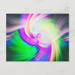 SPIRALFLUO - Psychedelisch-farbiges modernes Frakt Postkarte