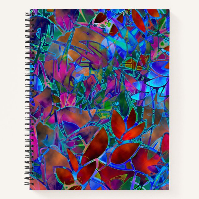 Spiralfolien Abstraktes Hartglas Notizbuch (Vorderseite)