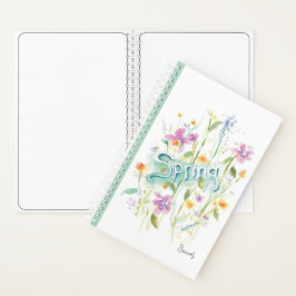 Spiralfolien-Blume/Blumendesign-Frühjahr Notizbuch