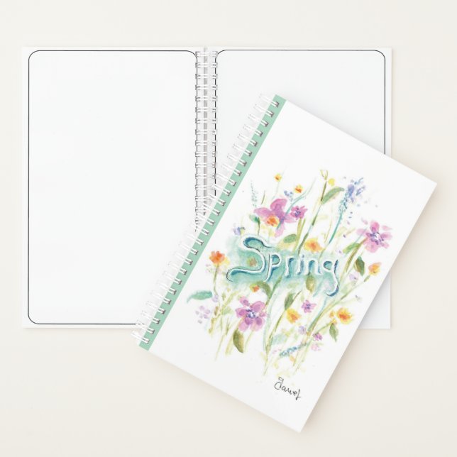 Spiralfolien-Blume/Blumendesign-Frühjahr Notizbuch (Innen)