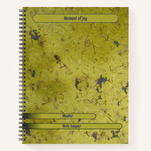 Spiralfolienabdeckung mit gelber Textur Notizbuch