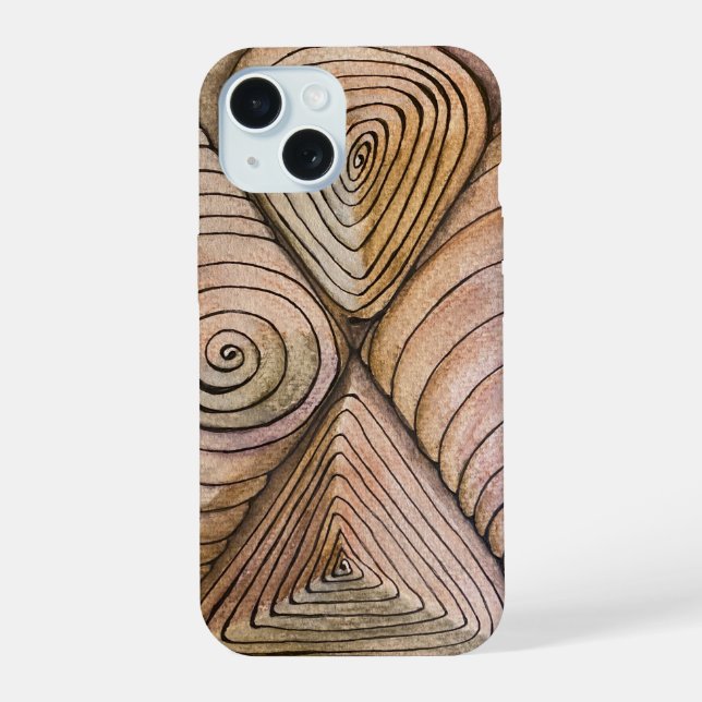 Spiralförmig iPhone 15 Hülle (Rückseite)