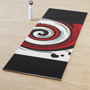 Spiralförmige flüssige Zirkulation moderne schwarz Yogamatte