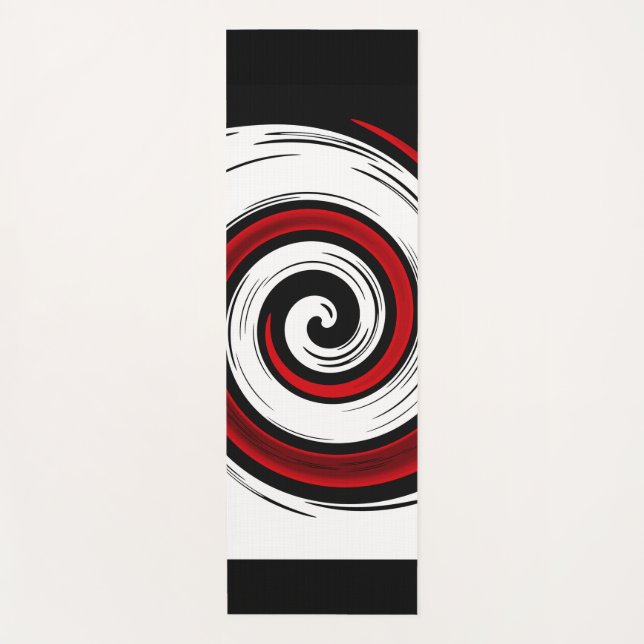 Spiralförmige flüssige Zirkulation moderne schwarz Yogamatte (Vorderseite)