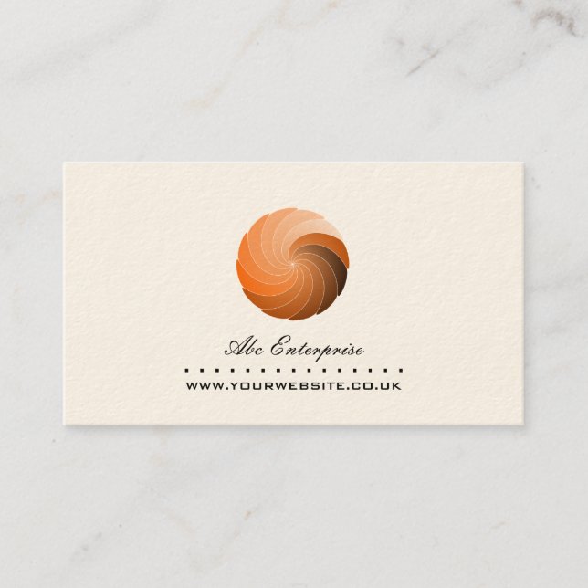 Spiralförmige Logo-Visitenkarte Visitenkarte (Vorderseite)