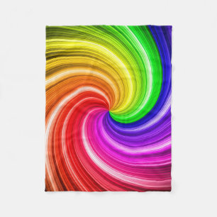 Spiralförmiges farbenfrohes Tie-Dye-Regenbogen-Swi Fleecedecke