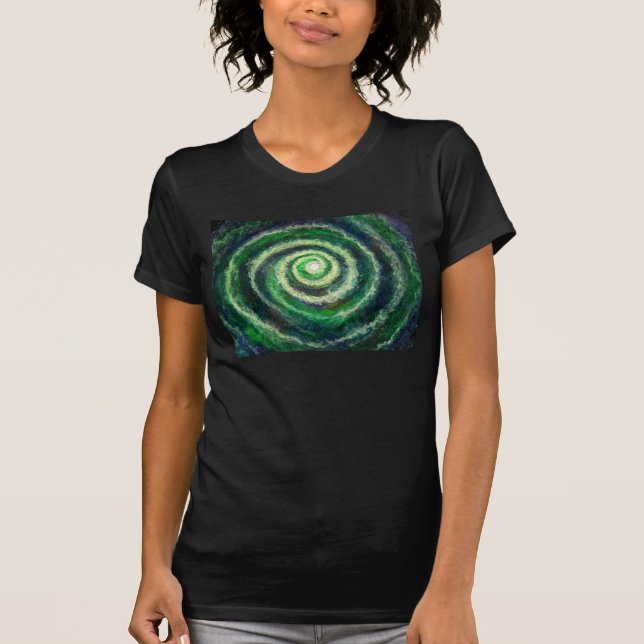 Spiralgalaxie Frauendunkler T - Shirt (Vorderseite)