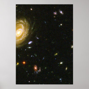 Spiralgalaxie im Hubble-Ultra-Deep-Feld Poster