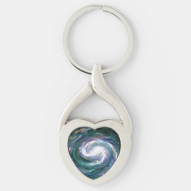 Spiralgalaxie im Weltraum Schlüsselanhänger (Vorderseite)
