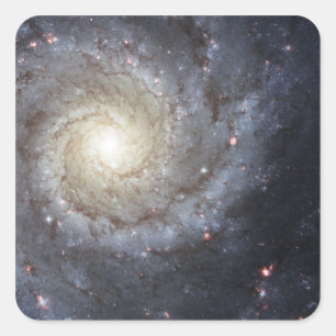 Spiralgalaxie M74 Quadratischer Aufkleber