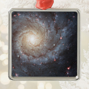 Spiralgalaxie M74 Weltraumfoto Ornament Aus Metall