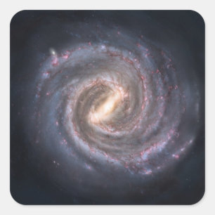 Spiralgalaxie Quadratischer Aufkleber