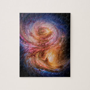 Spiralgalaxie SMM J2135-0102 Künstlereindruck