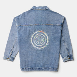 spiralgeometrisch abstrakt jeansjacke