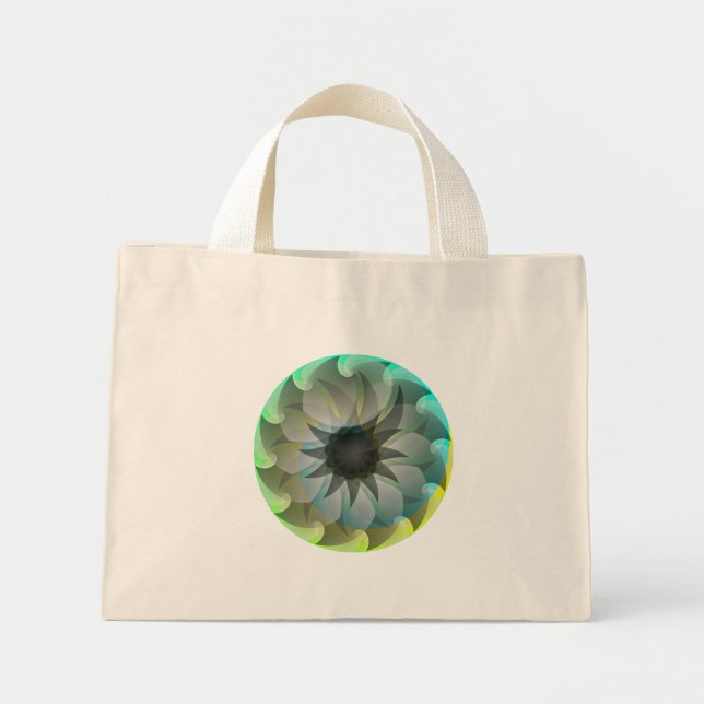 Spiralhai von Kenneth Yoncich Mini Stoffbeutel (Vorne)